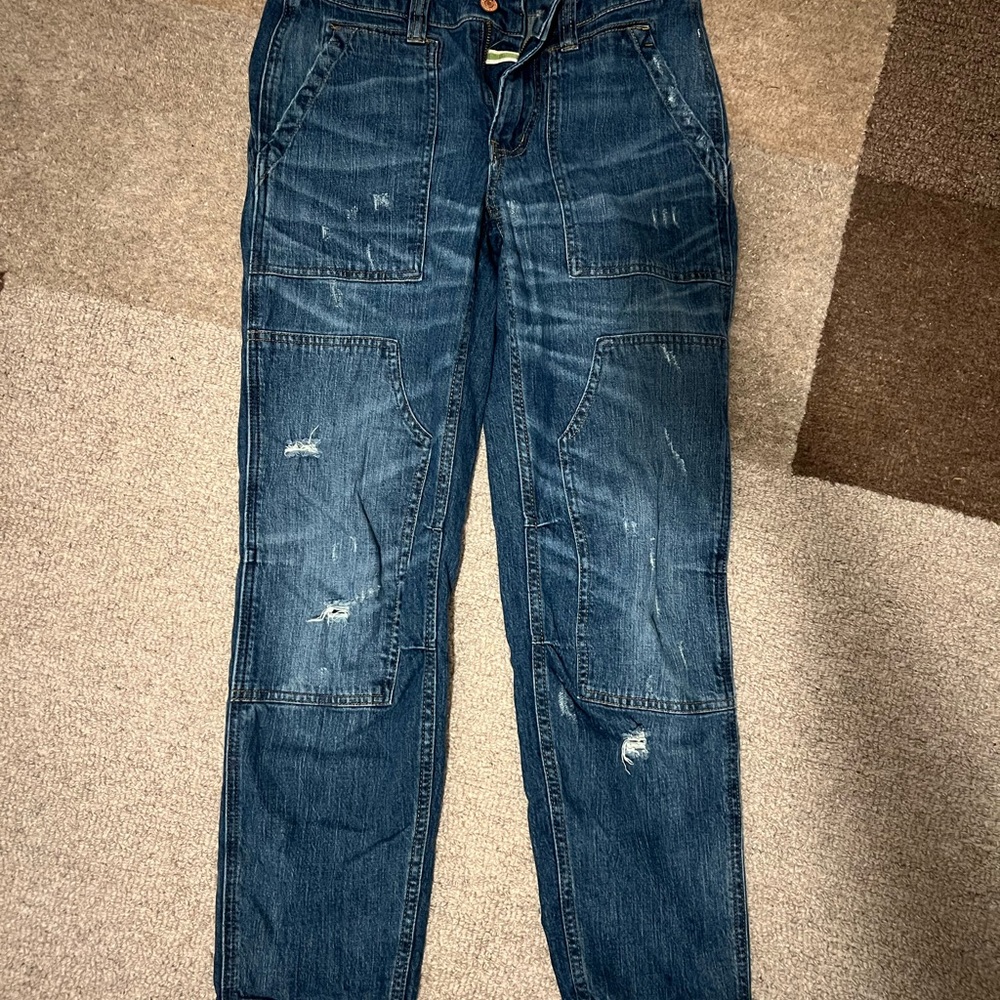 Anthropologie Pilcro Blue Straight Leg Jeans